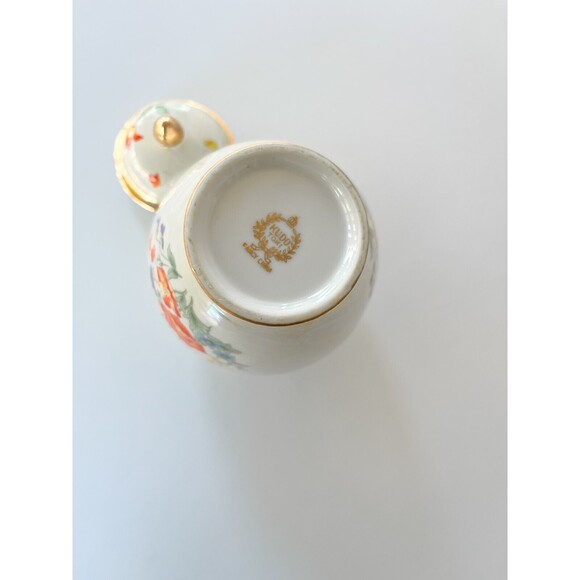 Kudo Toki Fancy Ginger Jar Japan Floral Gold White - Picture 5 of 5